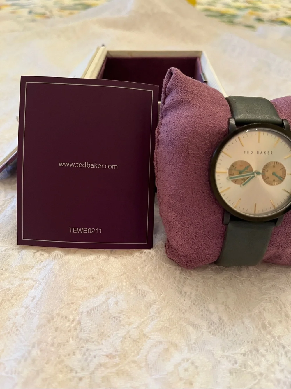 Ted Baker Watch with Rose Gold Accents and Mint Hands